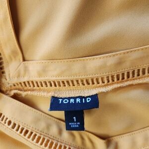 Torrid Golden Yellow Chiffon Top